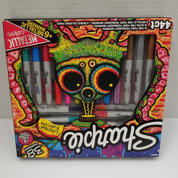 New Set Sharpie Limited Edition Metallic Fine Point Permanent Markers Coloring - Picture 2 of 8
